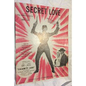 Doris Day & Howard Kneel in Calamity Jane Vintage 1953 Secret Love Photo Sheet M